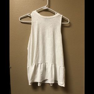 W5 peplum tank top; size small